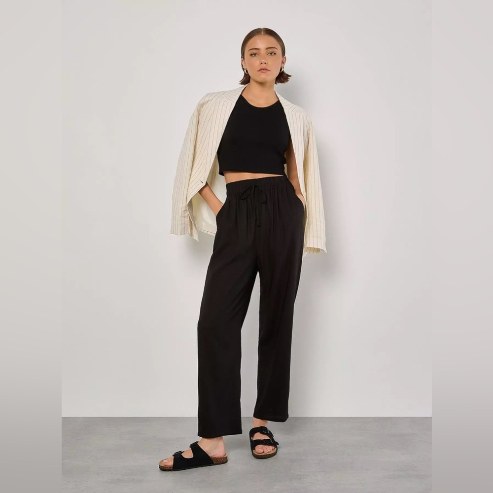 APRICOT- 🍑OMG 🩷 - Black Linen & Viscose Pants!!!!!